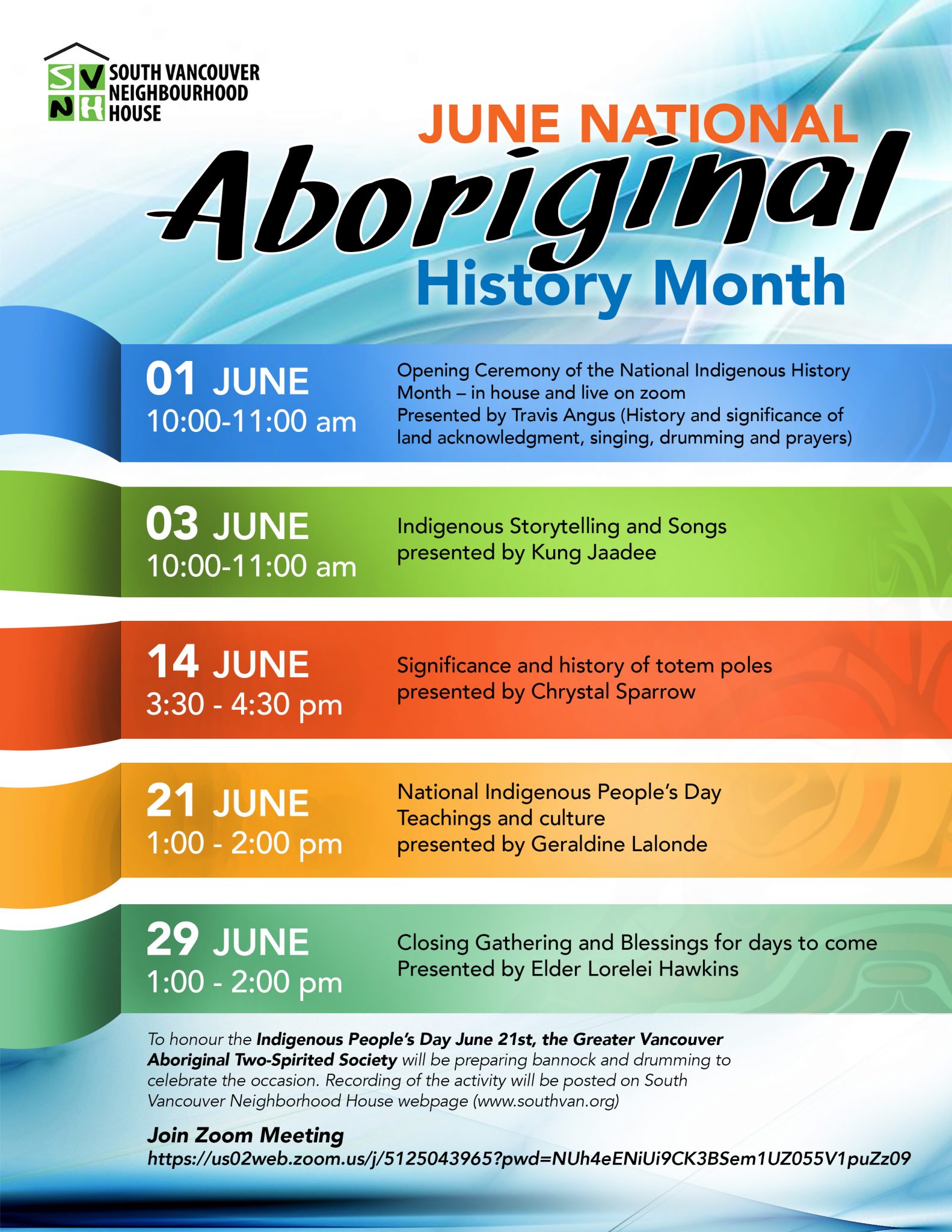 Join us in June for National Indigenous History Month Events South