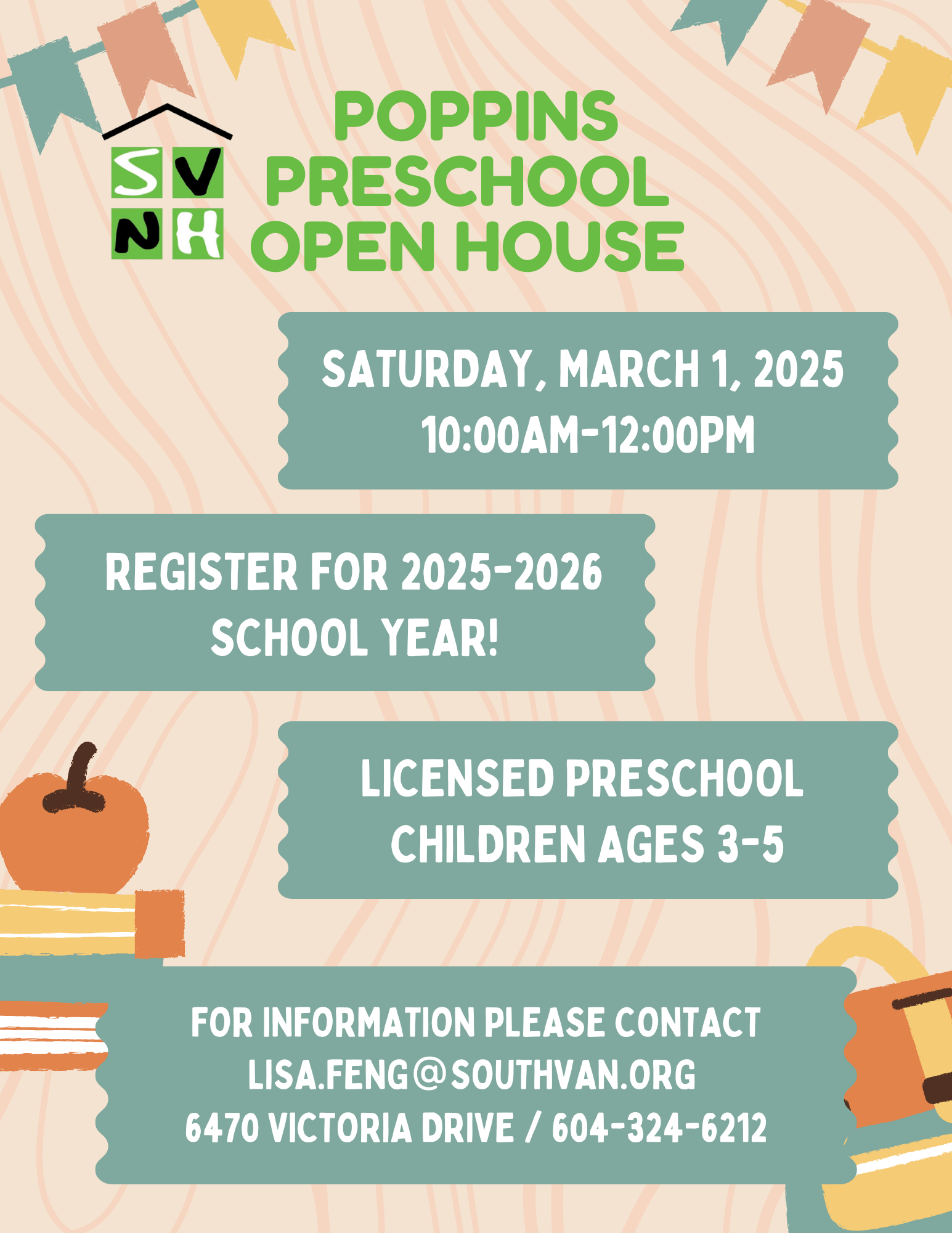 Poppins Preschool 2025-2026 Open House